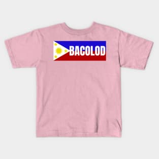 Bacolod City in the Philippines Flag Kids T-Shirt